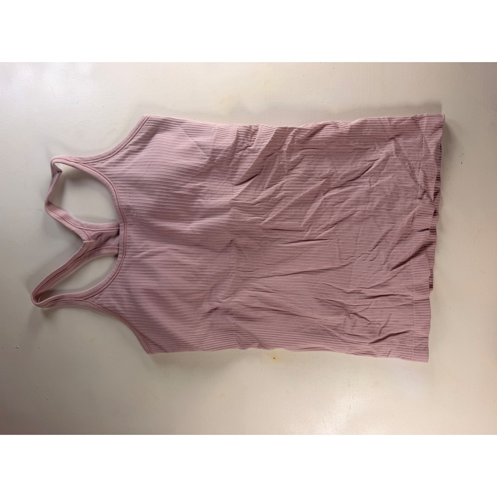 Lululemon Ebb to Street Tank Top Women Size 6 Pink Y2K Ribbed Racerback Bra